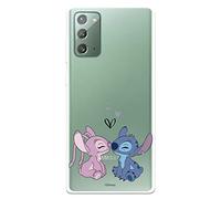 Coque pour Samsung Galaxy Note 20 officielle Lilo & Stitch - Angel & Stitch Baiser pour protéger votre téléphone portable Coque en silicone souple sous licence officielle Disney