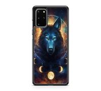 Coque pour Samsung Galaxy Note 20 Silicone TPU Loup Wolf Loup Garou Chiens Dogs Lune Planete Design Hypster Indien Totem Symbole 31 Ref 31