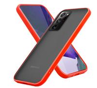cadorabo Étui Compatible avec Samsung Galaxy Note 20 Ultra en Rouge Givré - Touches Noires - Coque de téléphone Portable avec Silicone TPU à l'intérieur et Dos en Plastique Mat - Housse de Protection