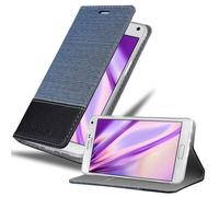 cadorabo Coque pour Samsung Galaxy Note 4 en Bleu FONCÉ Noir - Housse Protection avec Fermoire Magnétique, Stand Horizontal et Fente Carte - Portefeuille Etui Poche Folio Case Cover