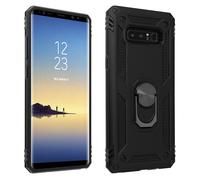 Coque pour Samsung Galaxy Note 8 Bi matière Rigide Souple Bague Support Vidéo Noir