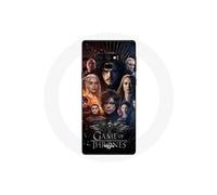 Coque pour Samsung Galaxy Note 9 Game of Thrones Saison 8 Le Trône de Fer L'affiche de L'équipage Logo Aigle Gris
