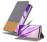 cadorabo Coque pour Samsung Galaxy Note 9 en Gris Clair Marron - Housse Protection avec Fermoire Magnétique, Stand Horizontal et Fente Carte - Portefeuille Etui Poche Folio Case Cover