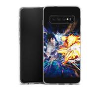 Coque pour Samsung Galaxy S10 Antichoc | Doux TPU Silicone Protection Housse, Étui de Téléphone Fight Sasuke Ninja Manga Compatible avec Samsung Galaxy S10