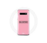 Coque pour Samsung Galaxy S10 Blackpink Groupe de K-pop Logo Fond Rose
