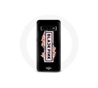 Coque pour Samsung Galaxy S10 Blackpink Groupe de K-pop Logo Noir Rose Fond Noir