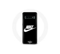 Coque pour Samsung Galaxy S10 Nike Logo blanc fond Noir