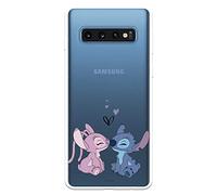 Coque pour Samsung Galaxy S10 Plus officielle Lilo & Stitch - Angel & Stitch Baiser pour protéger votre téléphone portable - Coque en silicone souple sous licence officielle Disney