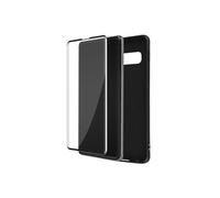 Coque pour Samsung Galaxy S10 Plus Souple et Verre Trempé 9H Noir