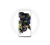 Coque pour Samsung Galaxy s10 plus Valentino Rossi Pilote de vitesse fond blanc