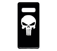 Coque Pour Samsung Galaxy S10+ - Tête De Mort Sur Fond Noir - Noir