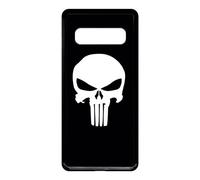 Coque Pour Samsung Galaxy S10 - Tête De Mort Sur Fond Noir - Noir