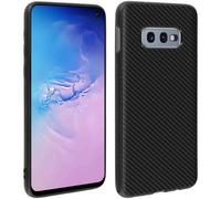 Coque pour Samsung Galaxy S10e Protection Silicone gel Effet Carbone Noir