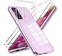 Coque Pour Samsung Galaxy S20 Fe 4g/5g Avec 2 Pièces Verre Trempé Protection Écran¿Housse Etui Transparente Silicone En Tpu Souple¿Antichoc Anti-Rayures Bumper Coque Pour Samsung S20 Fe[H155]