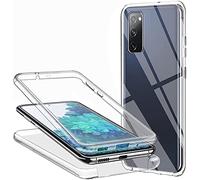 Coque pour Samsung Galaxy S20 FE 5G, Étui Transparent Housse en Silicone Intégral 360 Degrés Protection Anti-Scratch Anti Choc Full Body