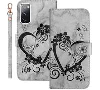 Coque pour Samsung Galaxy S20 FE 5G Rabat,Housse pour Samsung S20 FE 5G Clapet,Aimer/Cœur Portefeuille Etui avec Fonction Support