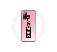 Coque pour Samsung Galaxy S20 FE Blackpink Groupe de K-pop Logo Noir Rose Fond Rose