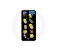 Coque pour Samsung Galaxy S20 FE Les Simpson autocollants fond noir
