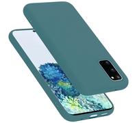 cadorabo Coque Compatible avec Samsung Galaxy S20, Étui Housse en Silicone- Coque pour Galaxy S20- Protection Antichoc, Anti-Empreintes- TPU Housse de Protection - Mat Liquid Green
