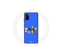 Coque pour Samsung Galaxy S20 Plus BTS BT21 Tata Chimmy Cooky Rj Koya Shooky Et Mang Jouent De la musique Fond Bleu