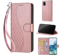 Coque pour Samsung Galaxy S20 Plus Étui, [Magnétique] & [Béquille] Premium en Cuir Portefeuille Etui Housse Antichoc PU Étui Compatible Samsung Galaxy S20 Plus Rose Or