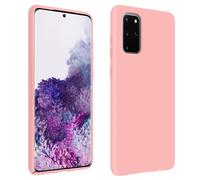 Coque pour Samsung Galaxy S20 Plus Semi-rigide Soft Touch Compatible QI Rose
