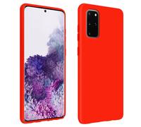 Coque pour Samsung Galaxy S20 Plus Semi-rigide Soft Touch Compatible QI Rouge