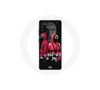 Coque pour samsung galaxy S20 plus Squid Game Affiche masques soldats logo coréen
