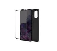 Coque pour Samsung Galaxy S20 Souple et Verre Trempé 9H Noir