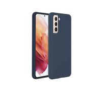 Accezz Accezz Coque Liquid Silicone Samsung Galaxy S21 Bleu foncé Bleu foncé