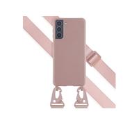 Selencia Coque silicone avec cordon amovible pour Samsung Galaxy S21 - Sand Pink