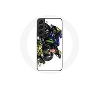 Coque pour Samsung Galaxy S21 FE Valentino Rossi Pilote de vitesse fond blanc