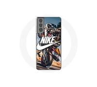 Coque - Nike - Galaxy S21 - Souple - Logo Blanc - Roue Moto