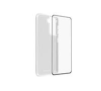 Coque pour Samsung Galaxy S21 Plus Souple et Film Ecran Verre Trempé Noir