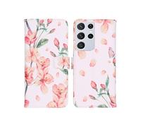 imoshion Design Softcase Bookcase pour Samsung Galaxy S21 Ultra - Blossom Watercolor