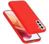 cadorabo Coque Compatible avec Samsung Galaxy S22, Étui Housse en Silicone- Coque pour Galaxy S22- Protection Antichoc, Anti-Empreintes- TPU Housse de Protection - Mat Liquid Red