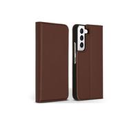 Accezz Étui de télephone Slim Folio en cuir de qualité supérieure pour Samsung Galaxy S22 Plus - Marron