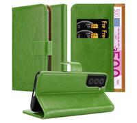 Coque pour Samsung Galaxy S22 PLUS en VERT PRÈ Housse de protection Étui avec fermeture magnétique, fonction de support et compartiment pour carte