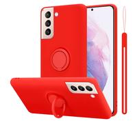 Coque pour Samsung Galaxy S22 PLUS en LIQUID RED Housse de protection Étui en silicone TPU flexible avec anneau