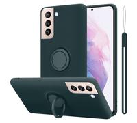 cadorabo Coque Compatible avec Samsung Galaxy S22 Plus en Liquid Green - Etui pour Téléphone Portable en Silicone TPU Souple avec Anneau - Etui en Silicone Ultra Slim Soft Back Cover Case