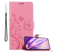 Coque - CADORABO - Samsung Galaxy S22 PLUS - Similicuir - Rose Floral - Étui Portefeuille avec Fonction Stand