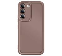 Coque pour Samsung Galaxy S22 Silicone Soft Touch Bordures Surélevées Marron