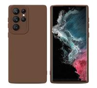 Coque pour Samsung Galaxy S22 ULTRA en FLUID MARRON Housse de protection Étui en silicone TPU flexible