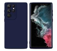 Coque pour Samsung Galaxy S22 ULTRA en FLUID BLEU FONCÉ Housse de protection Étui en silicone TPU flexible
