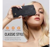 Coque pour Samsung Galaxy S22 Ultra,Housse Samsung Galaxy S22 Ultra,clamshell,support pliable,Brosse anti-vol,étui de téléphone à cassette - Noir