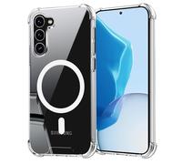 Coque pour Samsung Galaxy S23 5G Compatible avec MagSafe, Étui Magnétique Transparent avec Hybride TPU Bumper + PC Dur Arrière, Housse de Protection Antichoc Silicone Case, (Clair)