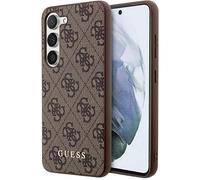 Coque pour Samsung Galaxy S23 en TPU avec Motif 4G et Logo en Métal Marron