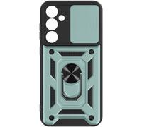 Coque pour Samsung Galaxy S23 FE Bague Support Cache caméra coulissant Vert