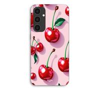 Coque Pour Samsung Galaxy S23 FE Cerise rouge fond rose Maniacase