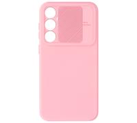 Coque pour Samsung Galaxy S23 FE Silicone Cache Caméra Coulissant Rose clair